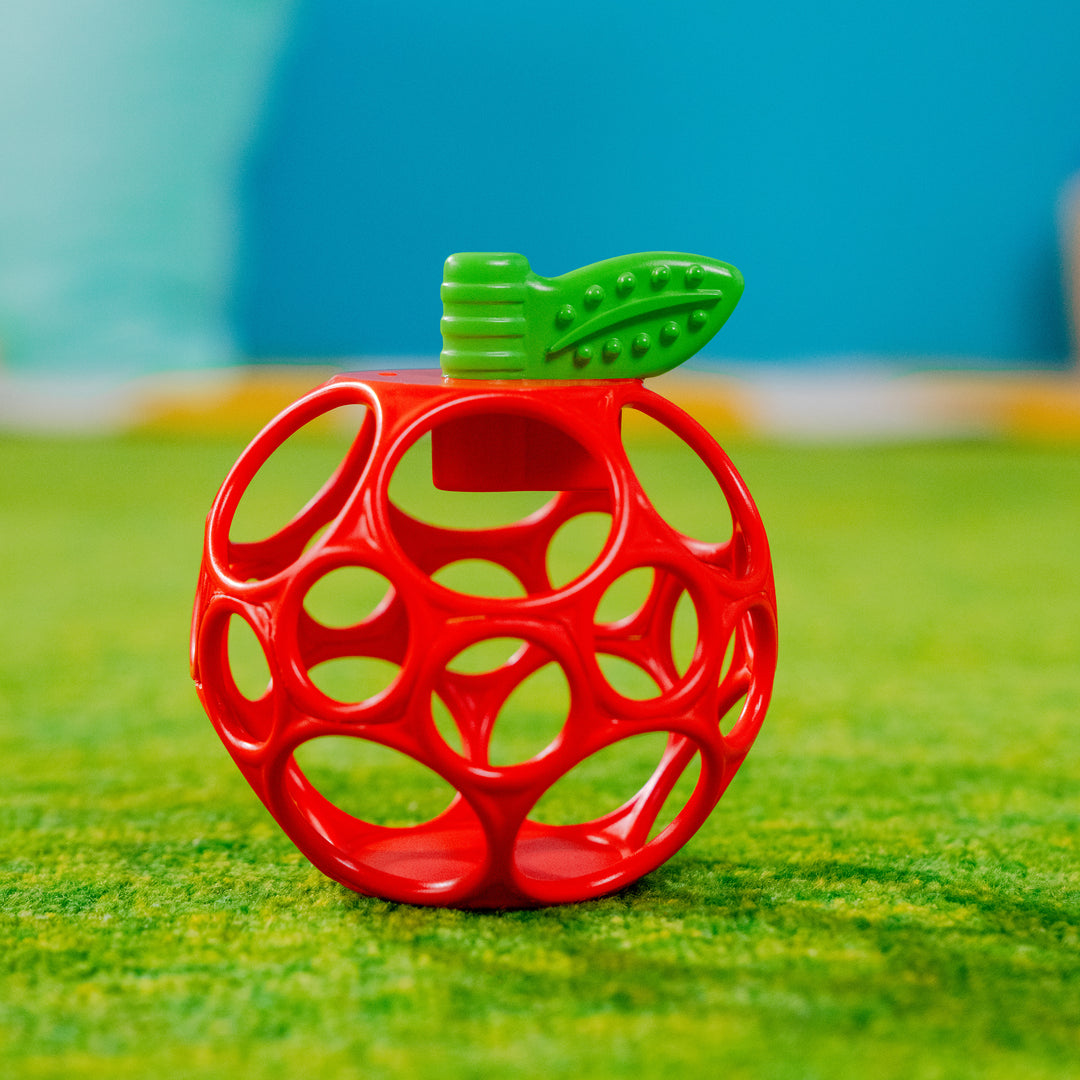 Bright Starts Hold My Own Teether Toy - Apple, Easy Grasp Oball