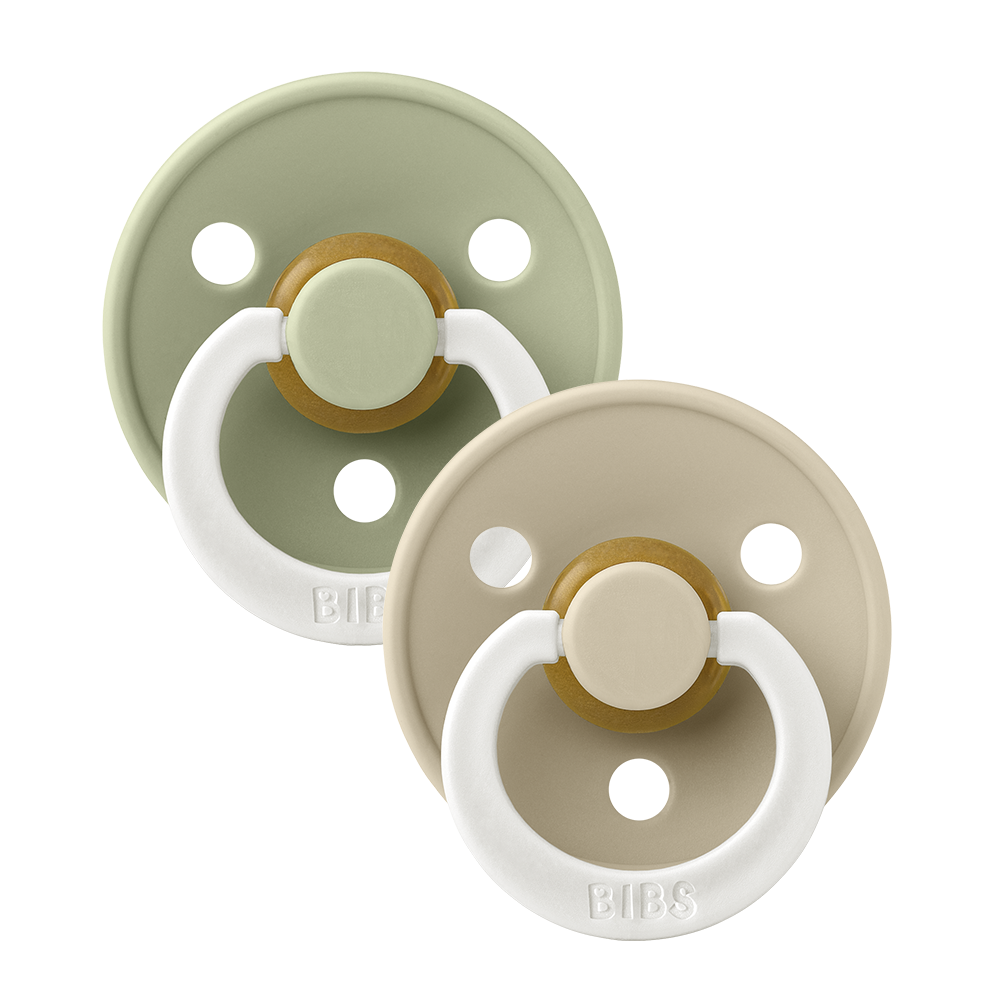BIBS Colour Night GLOW 2 Pack - Sage/ Vanilla