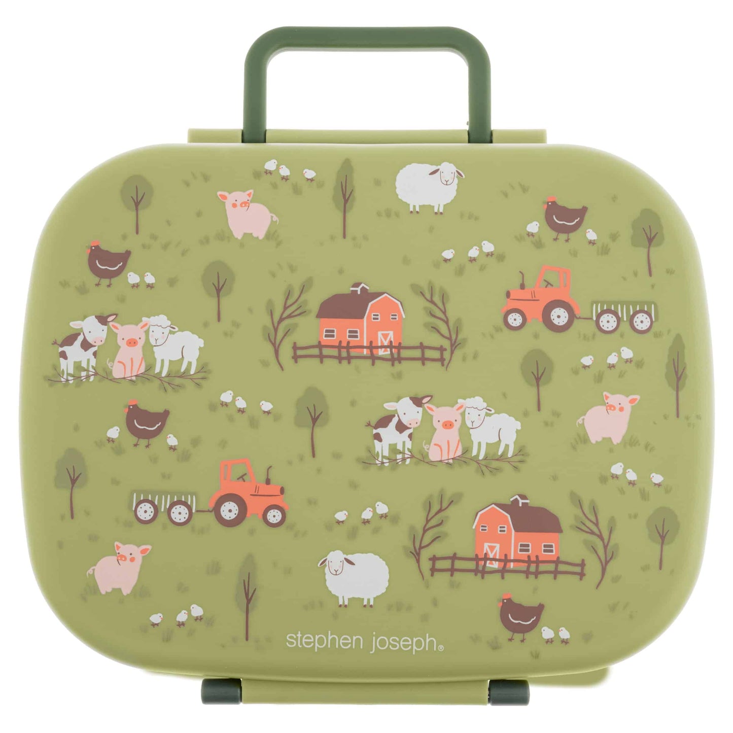 Stephen Joseph Bento Lunch Box with Removable Tray - Farm