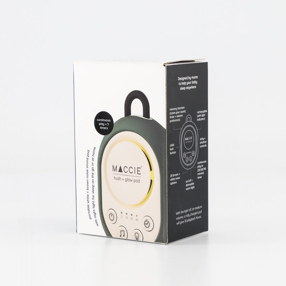 MACCIE hush + glow pod- portable white noise machine