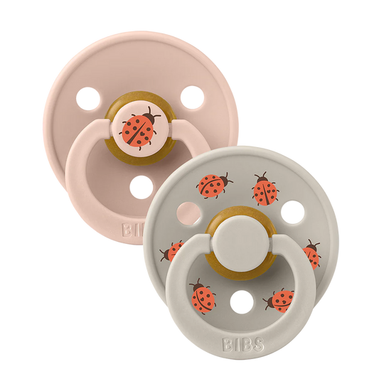 BIBS dummies studio ladybug 2-pack latex Blush Mix