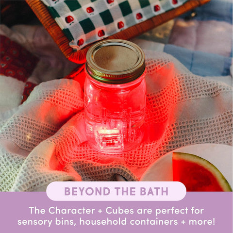 Glo Pals: Water Activated Light-Up Sensory Cubes - Sammy (Red) 4pc