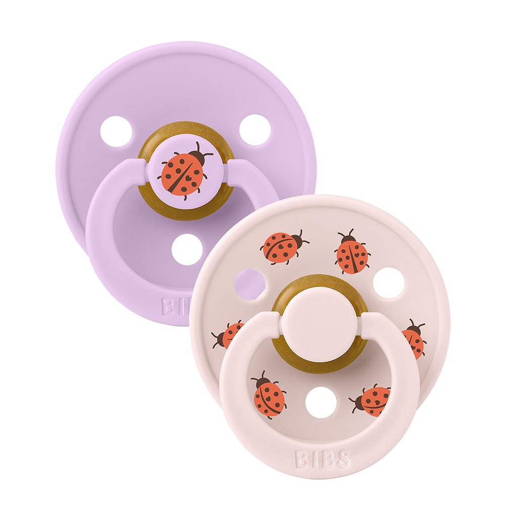 BIBS dummies studio ladybug 2-pack latex Violet Sky Mix