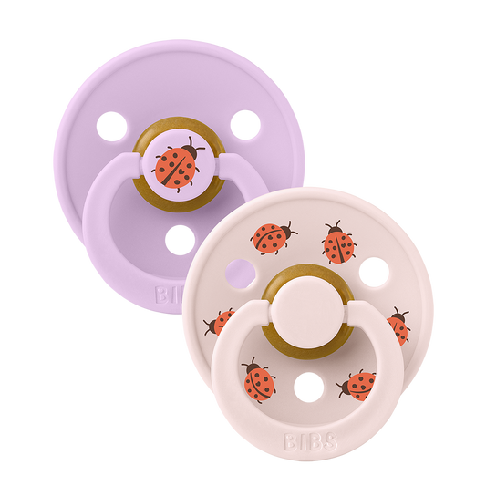BIBS dummies studio ladybug 2-pack latex Violet Sky Mix