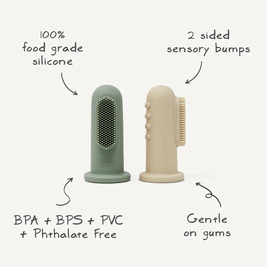 Mushie Finger Toothbrush 2pc