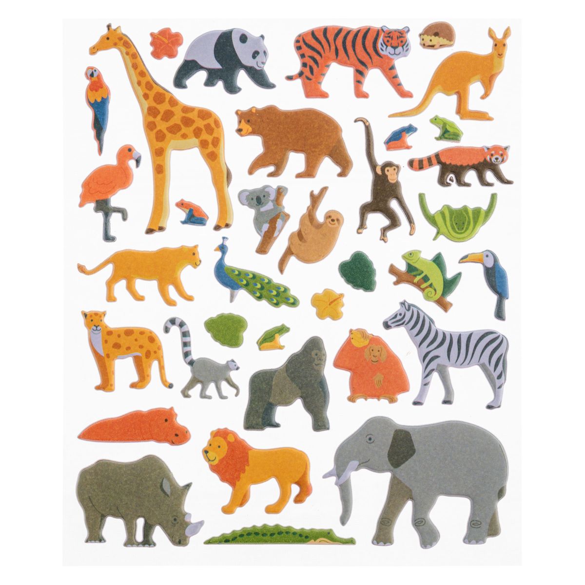 Stephen Joseph Reusable Puffy Stickers Zoo