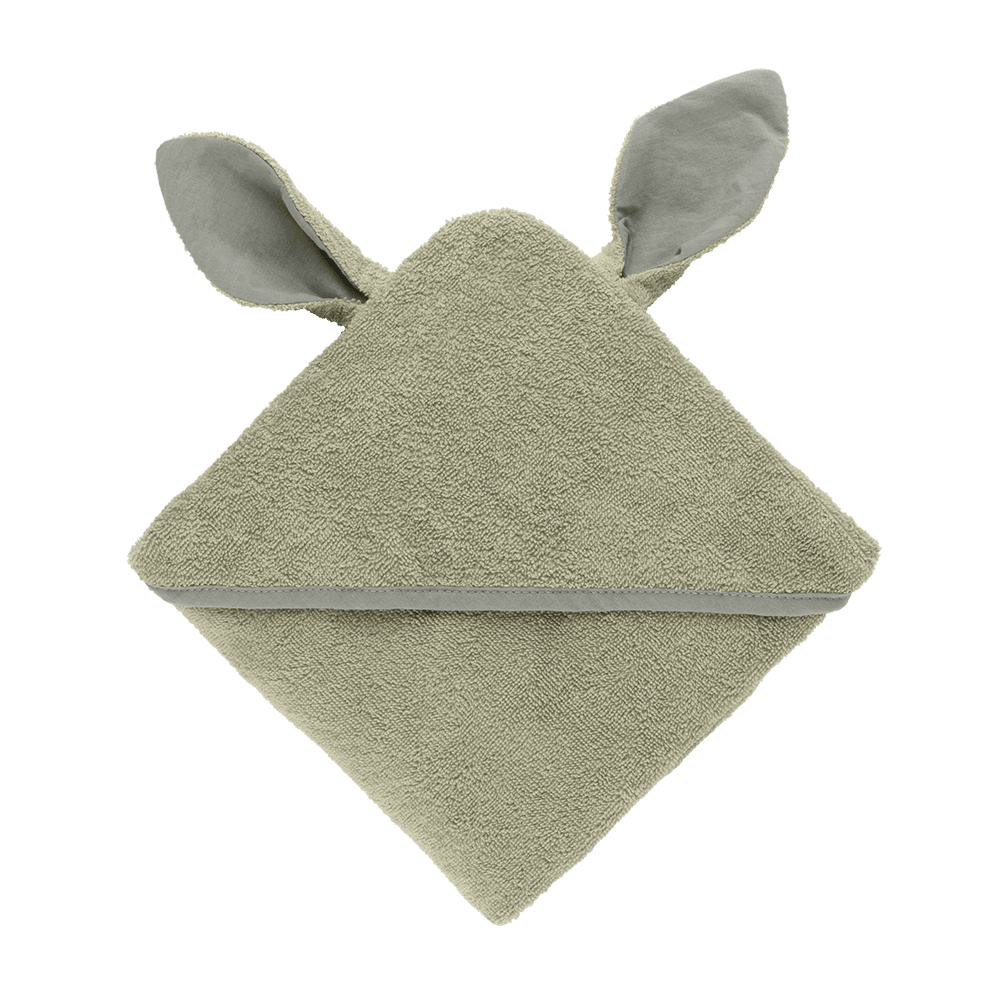 Kangaroo Hoodie Towel Baby - Sage