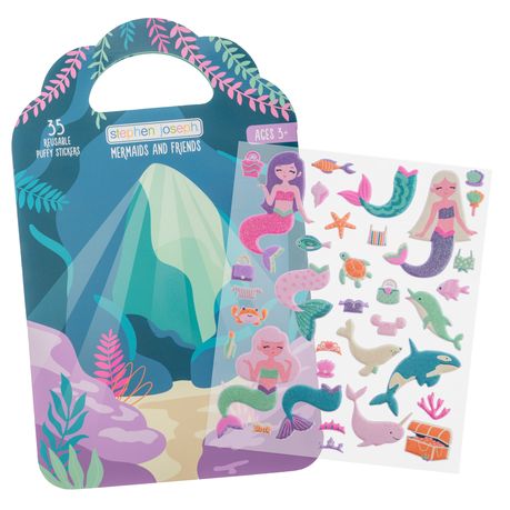 Stephen Joseph Reusable Puffy Stickers Mermaids and Friends