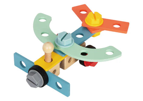 TookyToy – 2-in-1 Wooden Tool Bench & Baby Walker – 46 Pieces