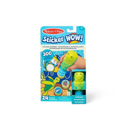 Melissa & Doug Sticker WOW! – Sticker Stamper & Activity Pad – Turtle