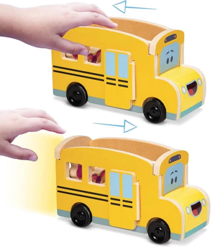 Melissa & Doug Blues Clues Wooden Pull-Back School Bus