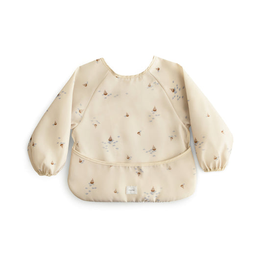 Mushie Long Sleeve Bib - Boats