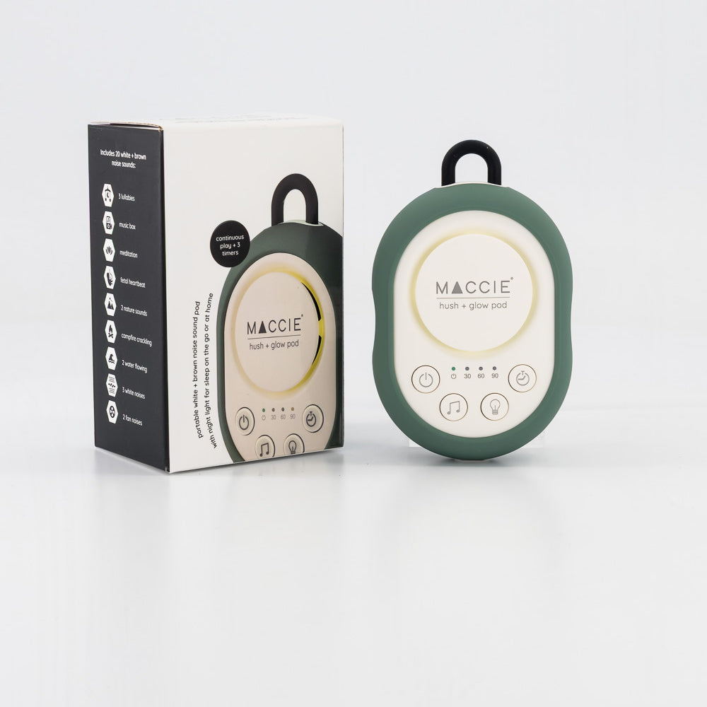 MACCIE hush + glow pod- portable white noise machine