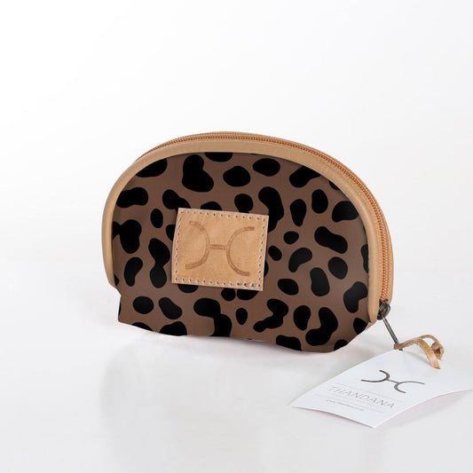 Baby Dummy Bag | Laminated Fabric: Cheetah - Coffee