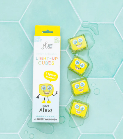 Glo Pals: Water Activated Light-Up Sensory Cubes - Alex (Yellow) 4pc