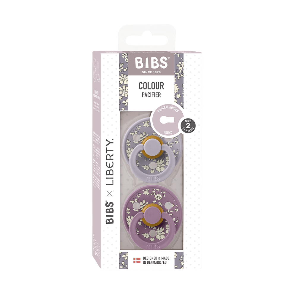 BIBS x LIBERTY Colour Pacifiers 2 Pack Capel - Fossil Grey Mix size 2