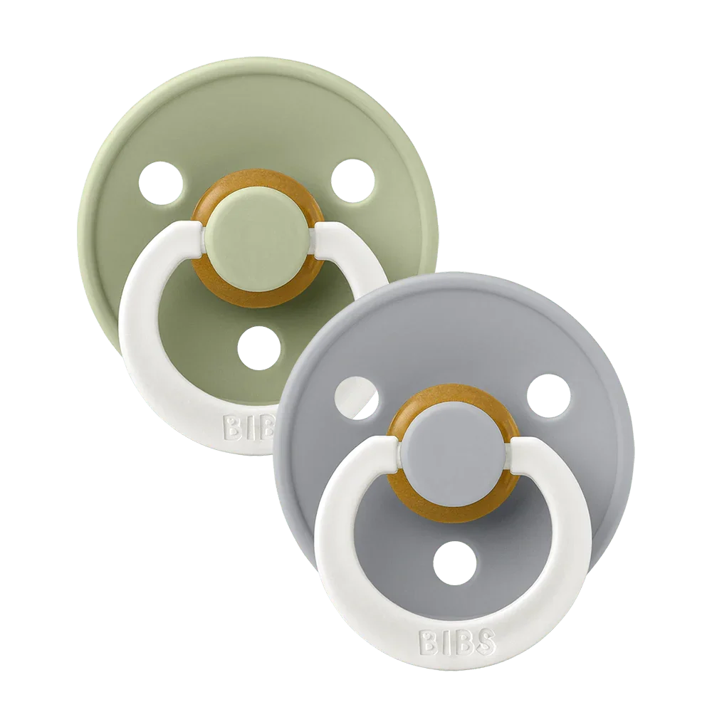 BIBS Colour Night GLOW 2 Pack - Cloud/ Sage