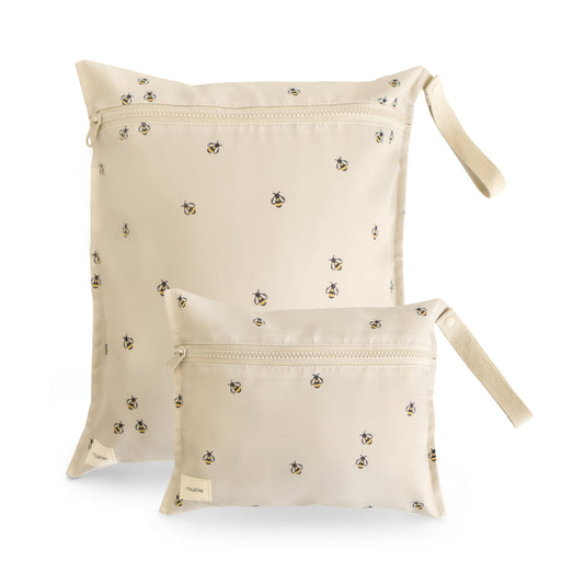 Mushie Water Resistant Wet Bag - Bees