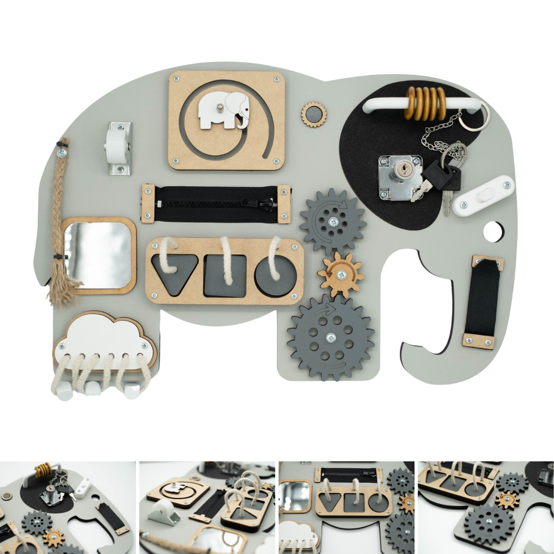 Kiani Ellie the Elephant Portable Activity Board Green