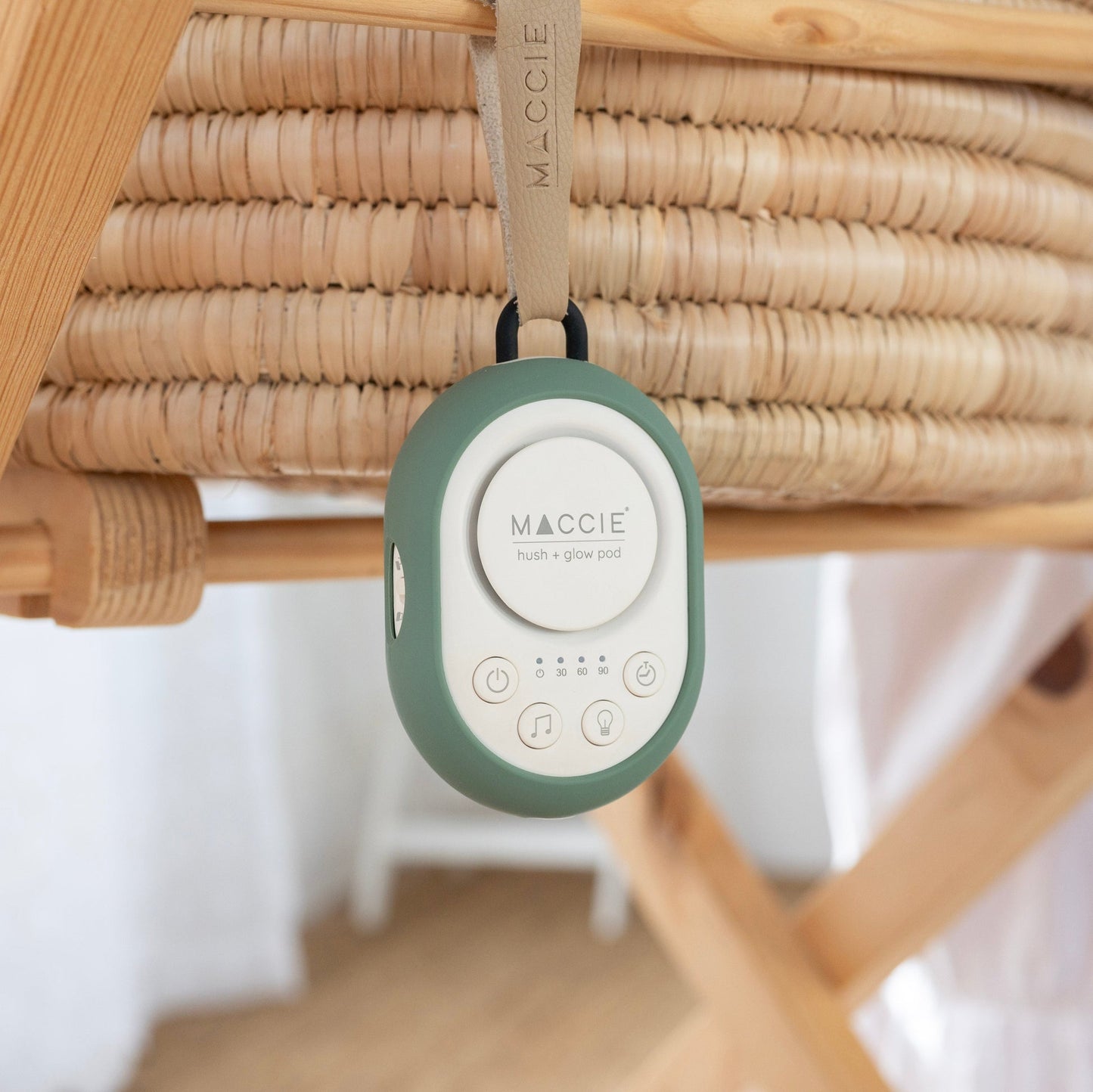 MACCIE hush + glow pod- portable white noise machine