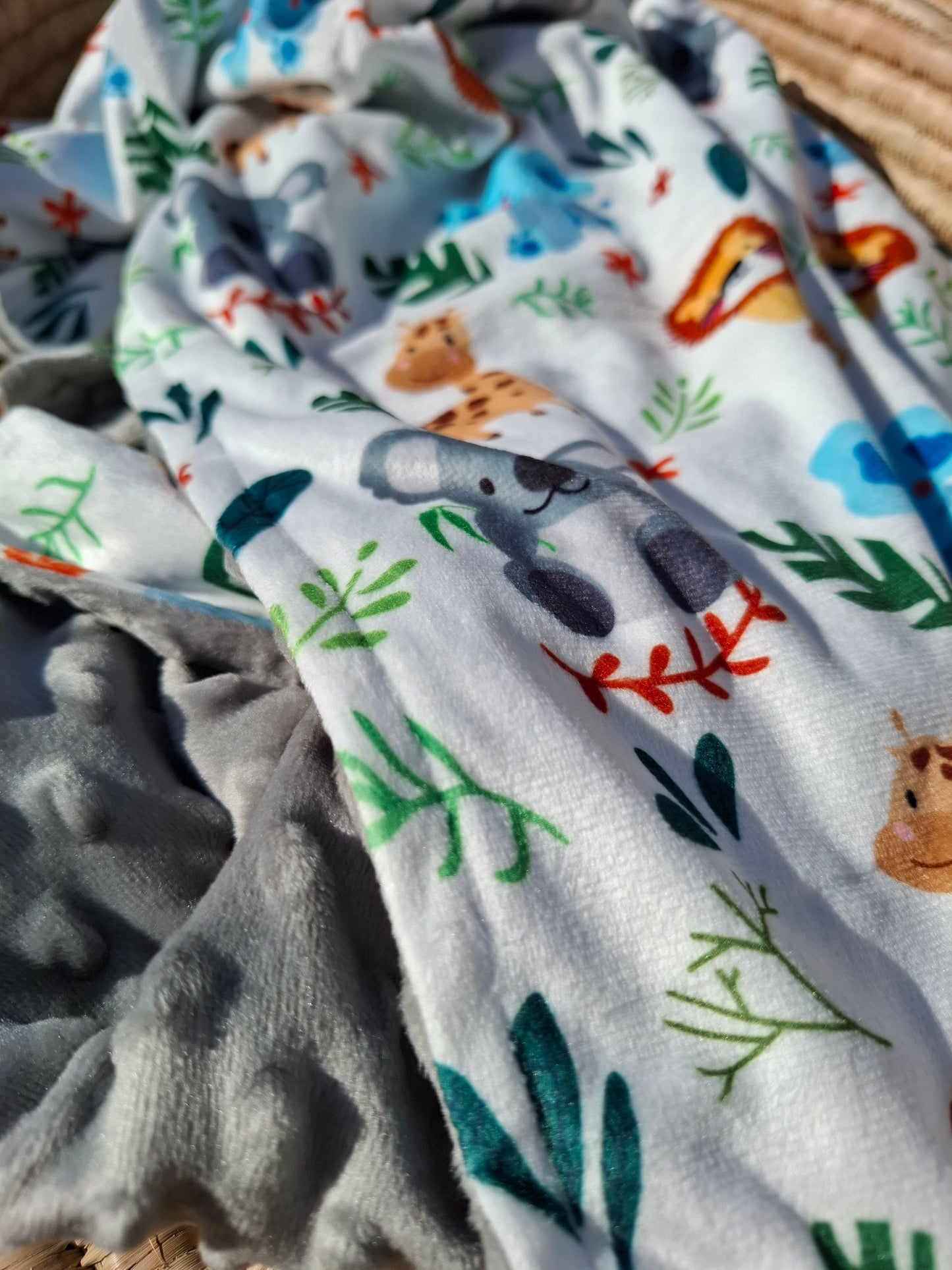 Safari baby snuggle blanket