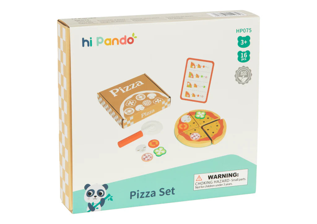 Wooden Pizza Set Cutting Activity play set