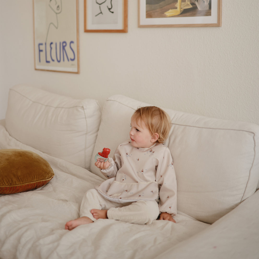Mushie Long Sleeve Bib - Boats