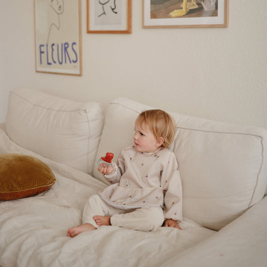 Mushie Long Sleeve Bib - Boats