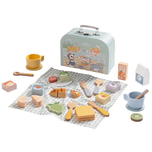 TookyToy - Picnic Basket Set & Play Food - 31pcs