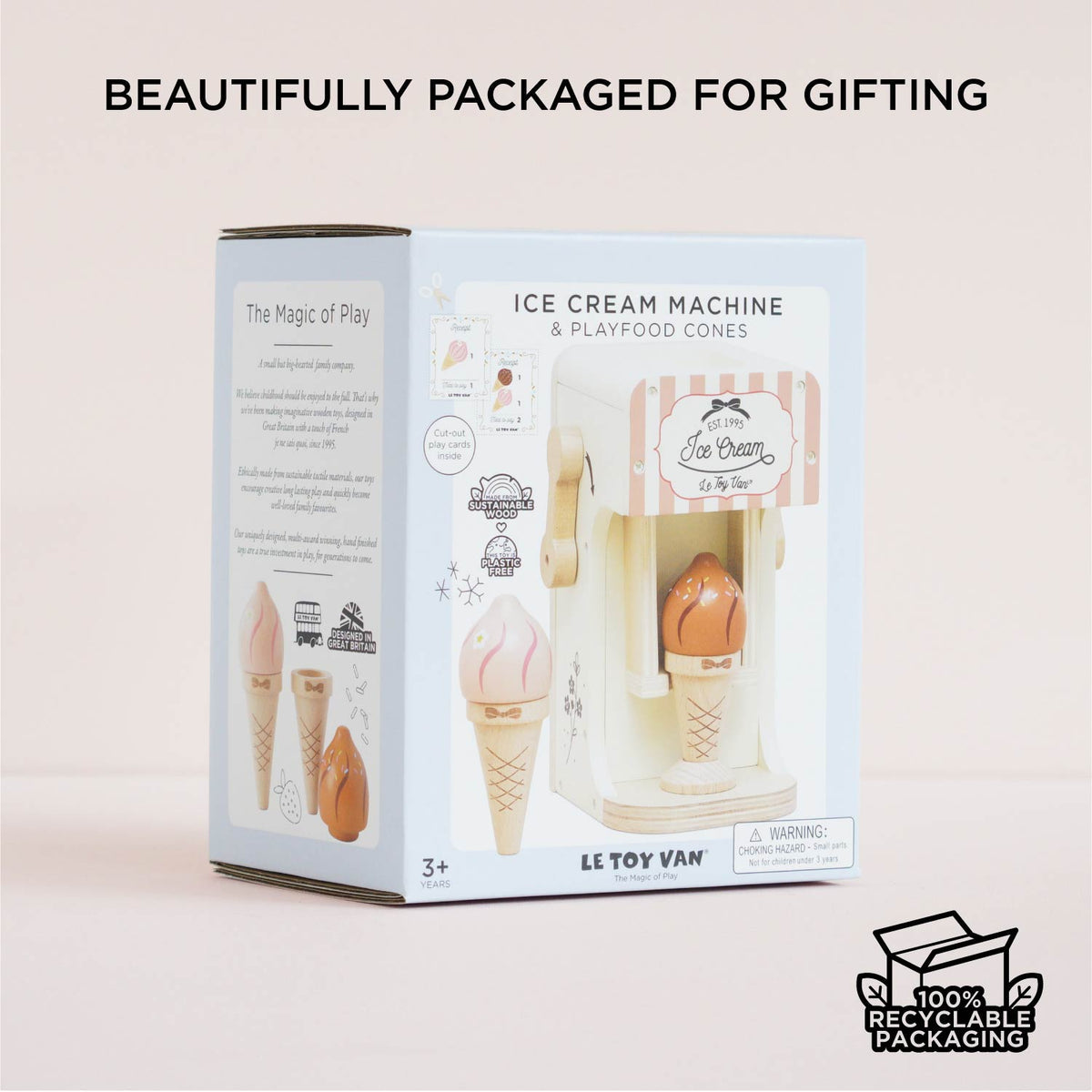 Le Toy Van Ice Cream Machine & Play Food Cones