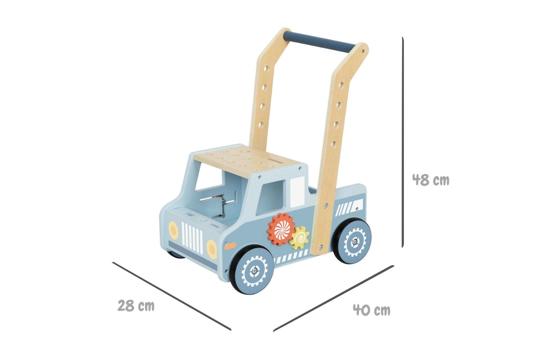 TookyToy – 2-in-1 Wooden Tool Bench & Baby Walker – 46 Pieces
