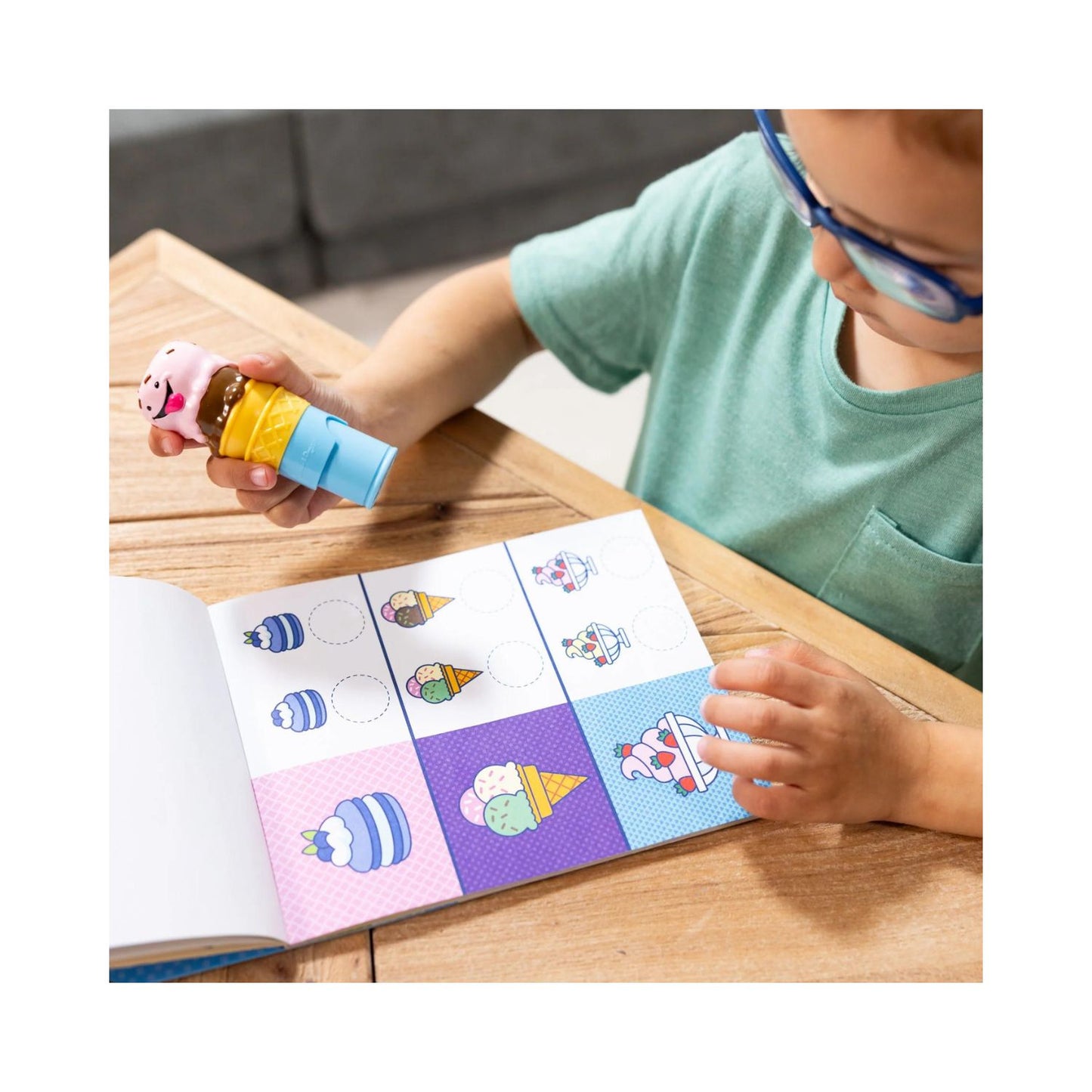 Melissa & Doug Sticker WOW! – Sticker Stamper & Activity Pad – Ice Cream