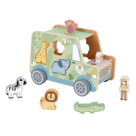 TookyToy – My Animal Friends – Safari Jeep Shape Sorting Toy 8pcs