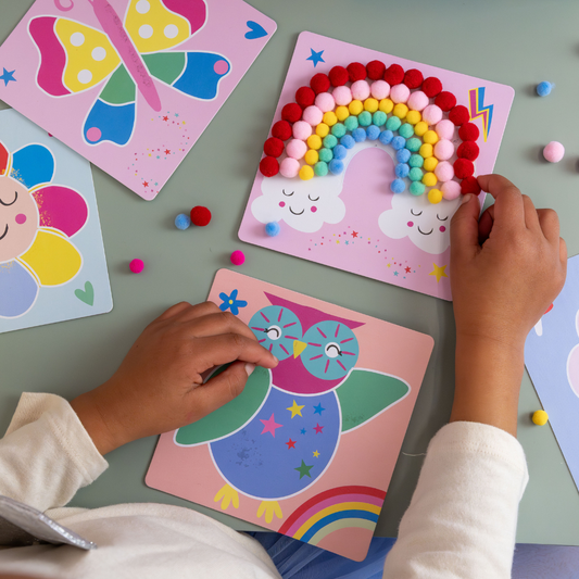 Floss & Rock Pom Pom Art - Rainbow