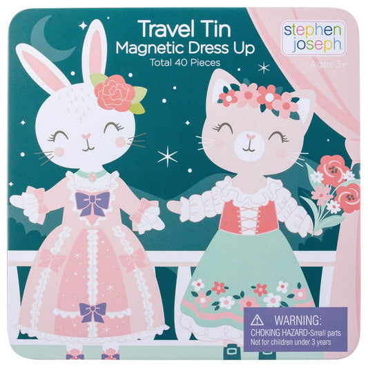Stephen Joseph Magnetic Dress Up Tin - Bunny & Cat