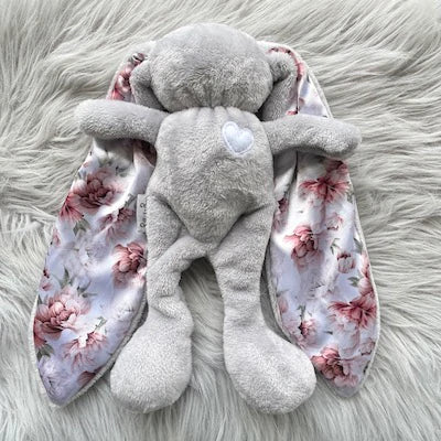 Tiger Lily Grey Bunny with Peonies