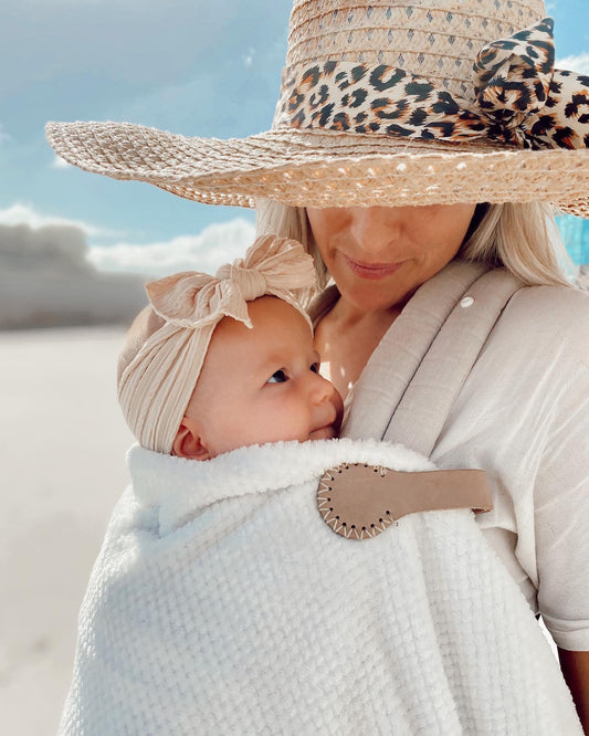 The Stella Clip - Karoo Sand- Beige with cream stitching 