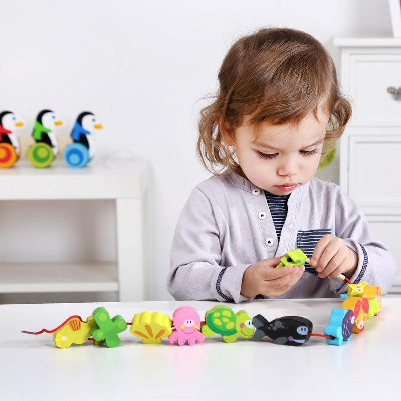 Tooky Toy Lacing Toy - Marine