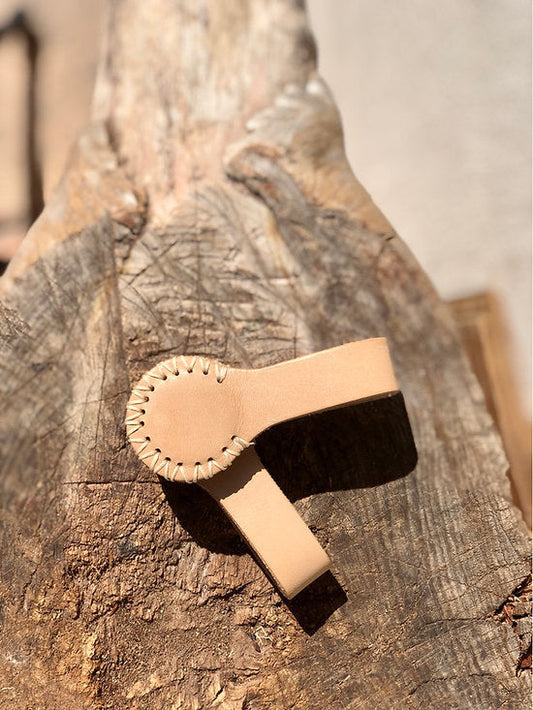 The Stella Clip - Karoo Sand- Beige with cream stitching 