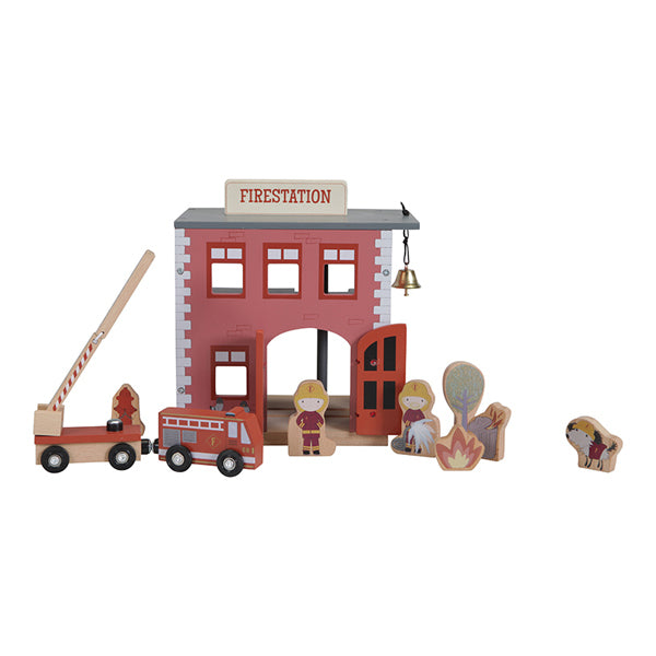 Little Dutch Wooden Railway Train extension - Fire Station