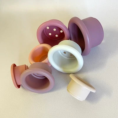Silicone Stacking Cups Blush