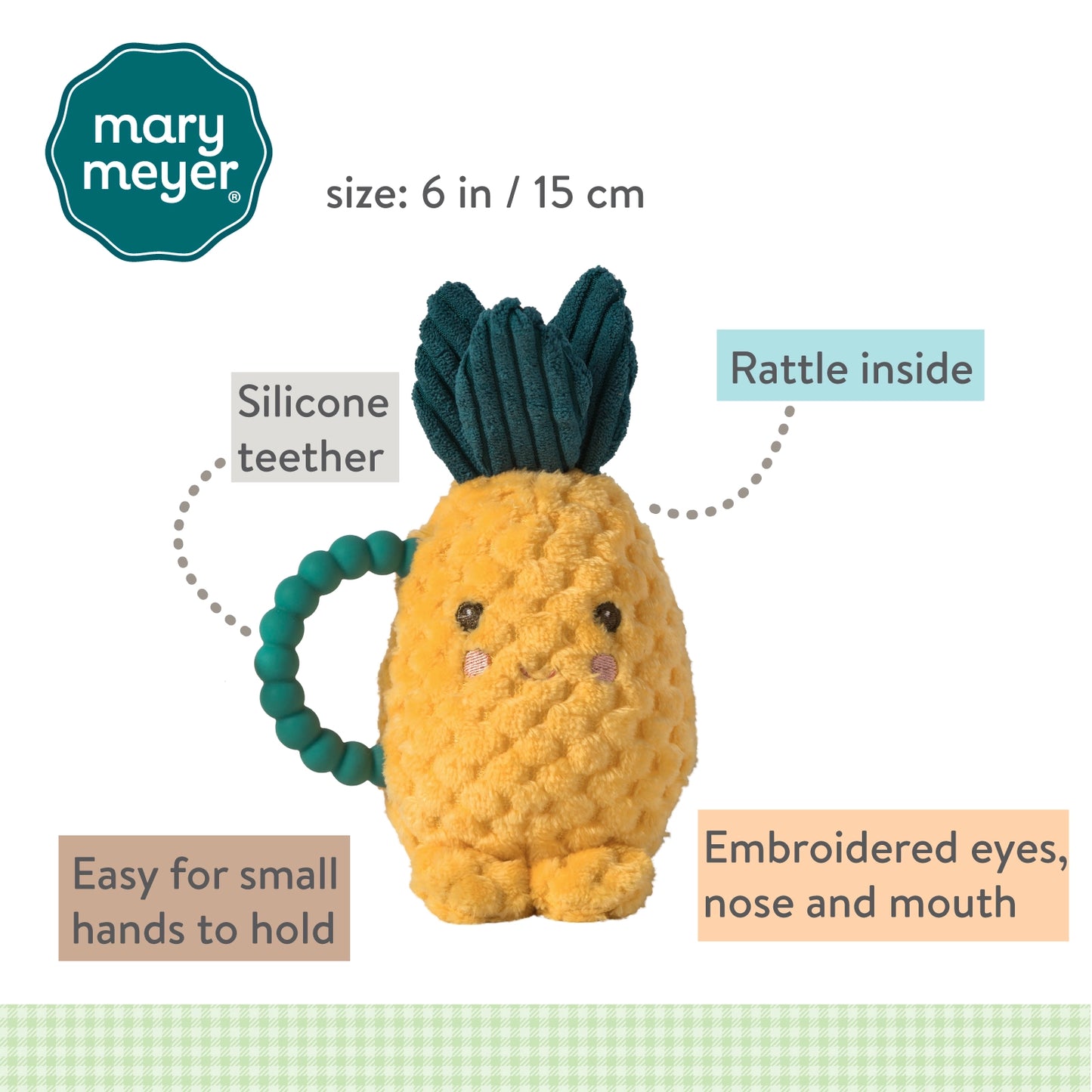 Mary Meyer Sweet Pineapple Teether Rattle