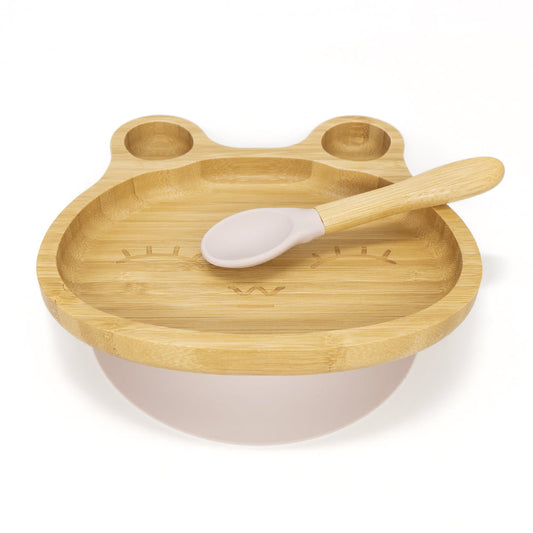 organic bamboo plate – oatmeal bunny