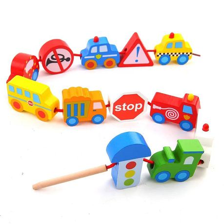 Tooky Toy Lacing Toy Traffic