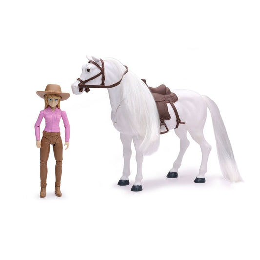 NewRay 1/9 Valley Ranch Horse with Sound and Figure